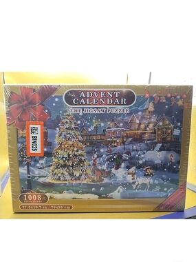 Advent Calendar 1008-Piece Jigsaw Puzzle - Festive Christmas Scene